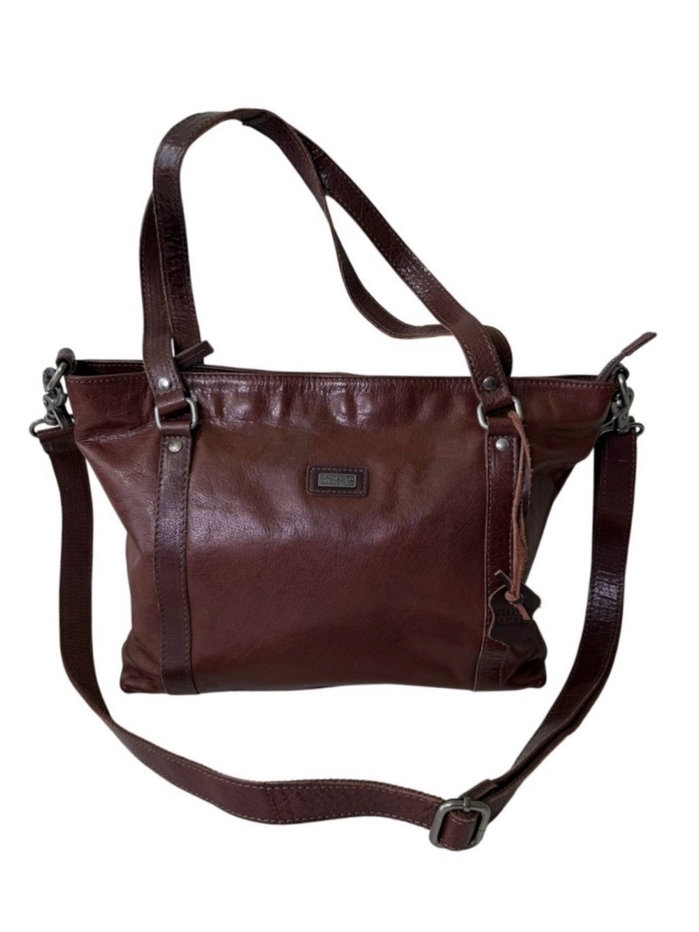 Spikes & Sparrow Brown Leather Crossbody Shoulder Bag Fall Autumn Classic Purse